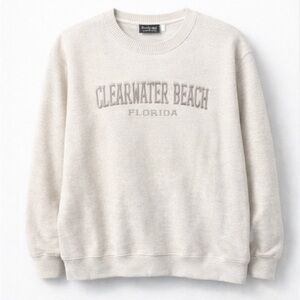 Clearwater Beach Florida Men's Cream Crewneck Sweater